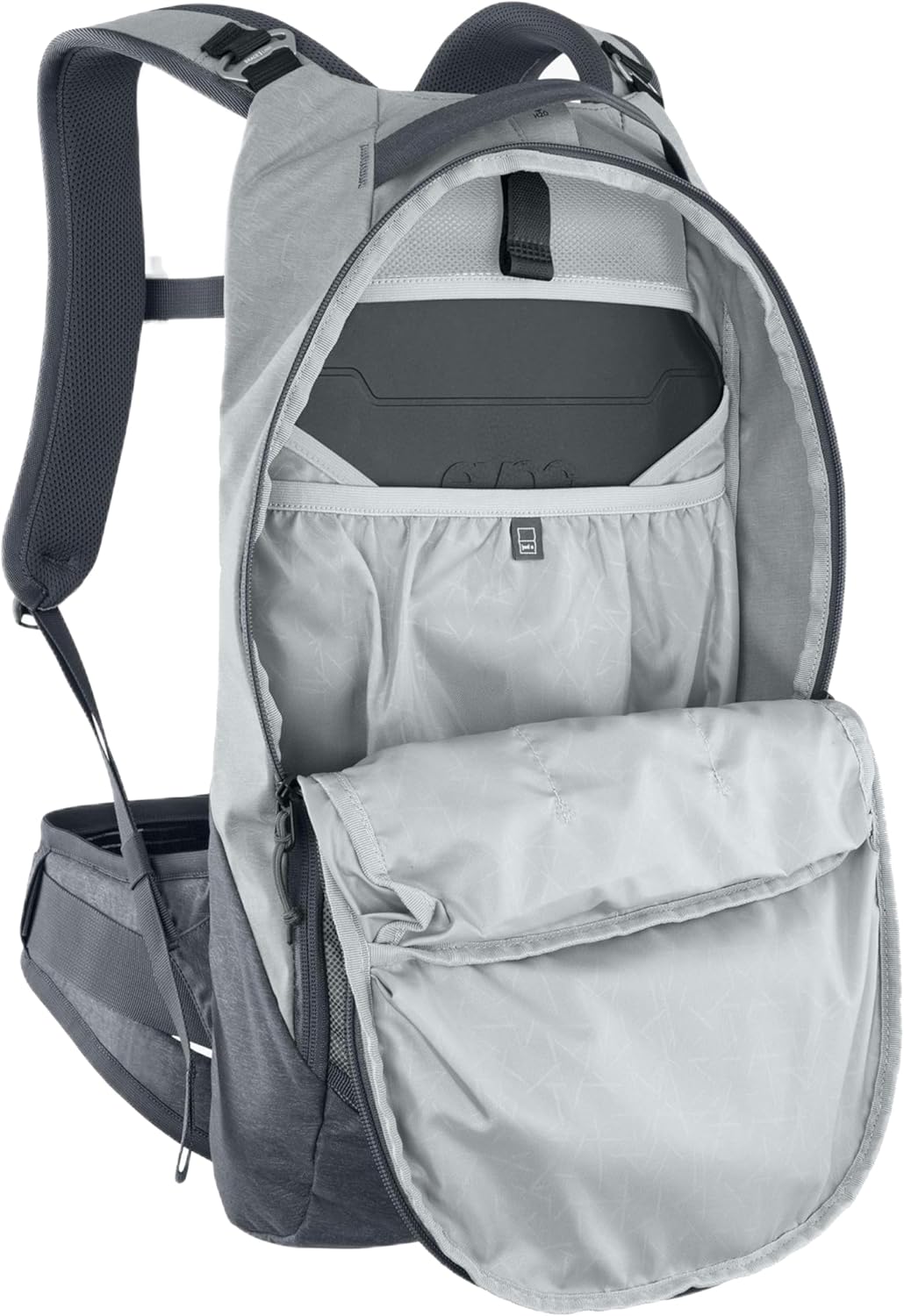 EVOC TRAIL PRO 10l Rucksack für Trailriding & Renneinsätze, Backpack, Steingrau/Carbon Grau