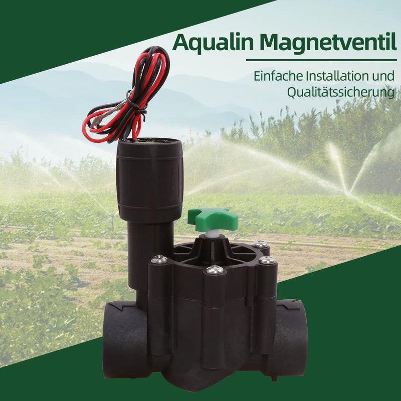 Aqualin 12-15V 3/4 Zoll DC Magnetventil Bewässerungsventil Geeignet für Automatischer Bewässerungsco