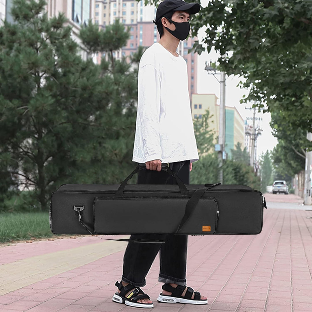 Schwarze Stativtasche Stativtragetasche, 102x21x21cm strapazierfähige Nylontasche mit Schultergurten