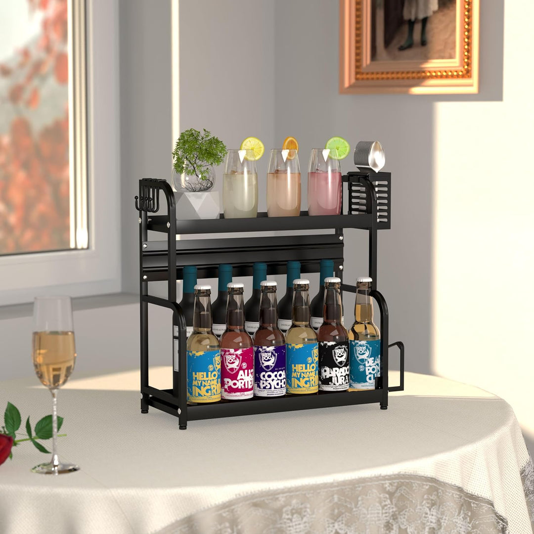 FEXPLENDID Gewürzregal Stehend, küchenutensilienhalter, 49x43.5x22.5cm, Stahl, spice rack organizer,