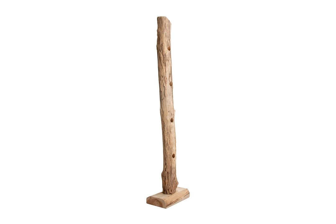 SAM Weinflaschenhalter Laval aus Teakholz, naturbelassen, Flaschenständer aus Massivholz, Weinhalter