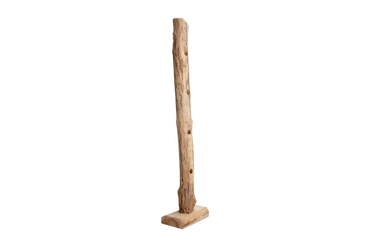 SAM Weinflaschenhalter Laval aus Teakholz, naturbelassen, Flaschenständer aus Massivholz, Weinhalter