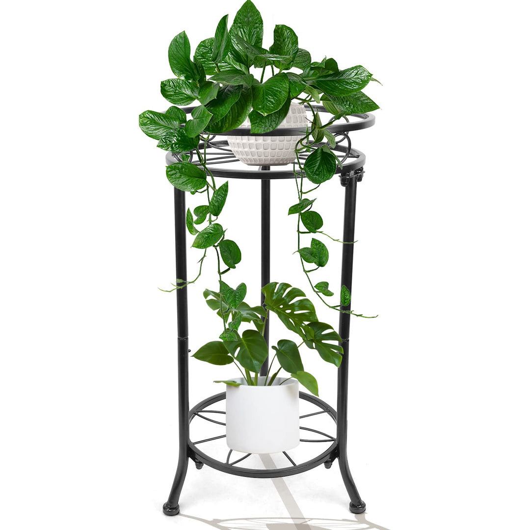MA3TY Pflanzenständer Metall-Blumenständer,Blumentopfhalter für Drinnen & Draussen,Schwarz Small, Sm