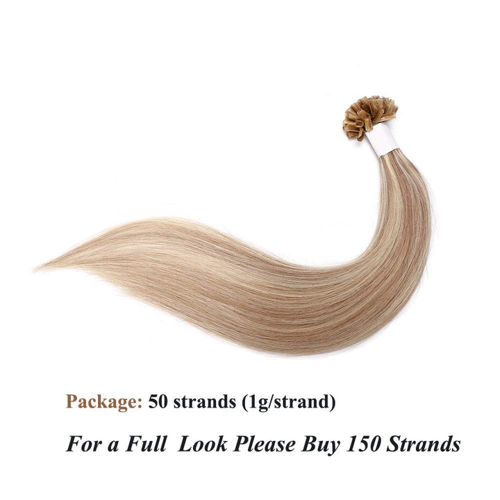 SEGO Bondings Extensions Echthaar 1G/Strähnen 50g Keratin U-Tip 100% Remy Human Hair Haarverlängerun