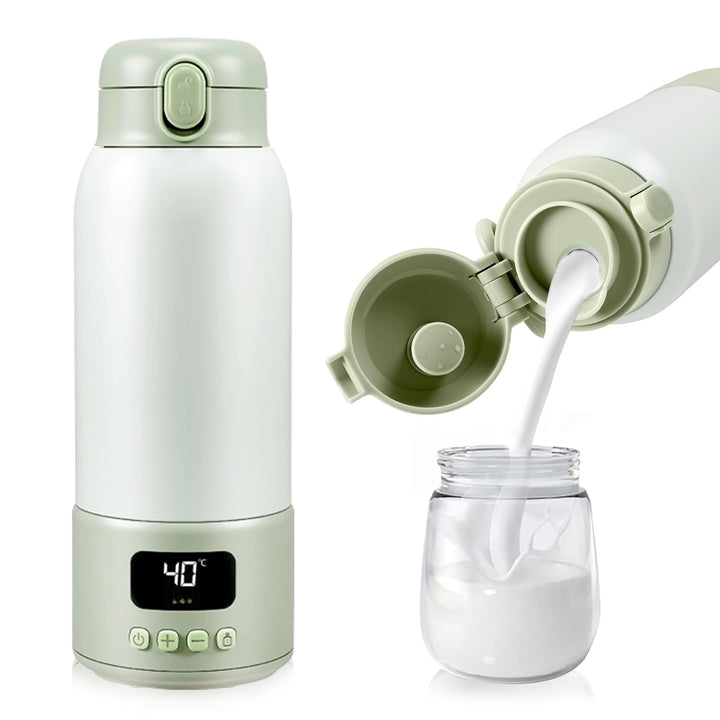 Flaschenwärmer Baby Unterwegs, Elektrischer Babymilchwärmer, 500ml Tragbarer Babyflaschenwärmer, 37