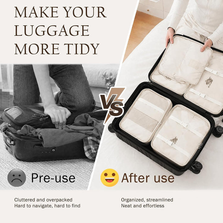 Koffer Organizer Set 15 Teilig Wasserdichte Packing Cubes Kleidertaschen | Reise Organizer Packwürfe