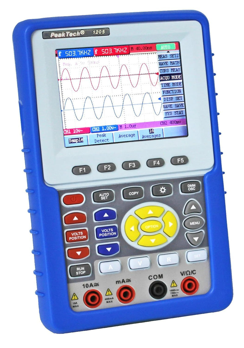 PeakTech - Speicheroszilloskop (20MHz) & True-RMS-Multimeter mit USB-Schnittstelle, 2-Kanal (20MHz)