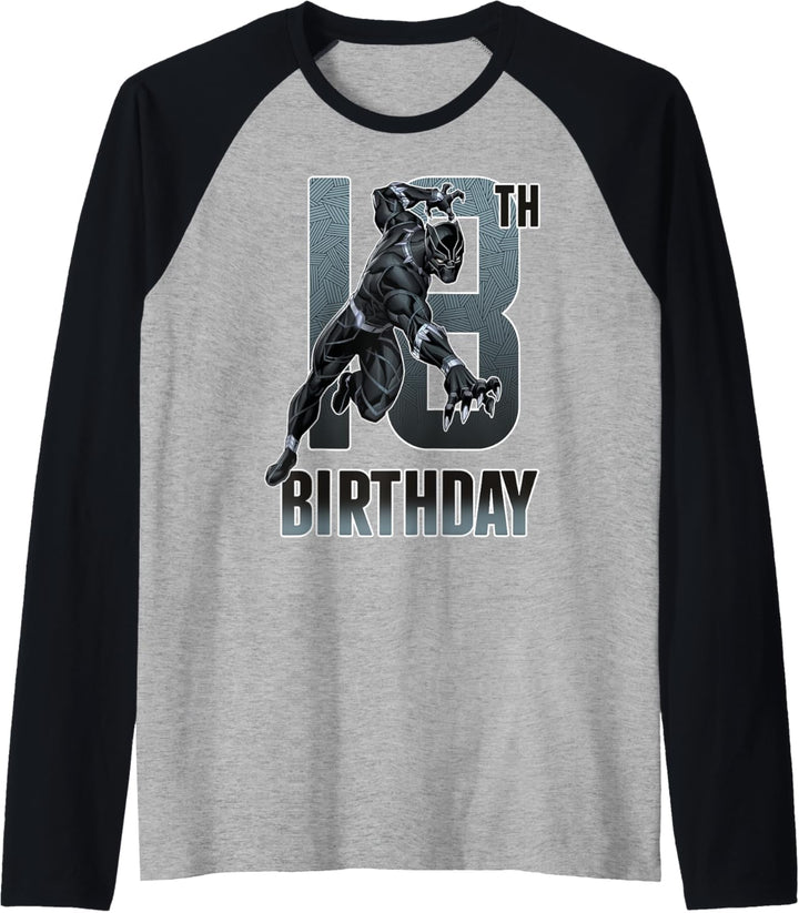 Marvel Black Panther 18th Birthday Raglan