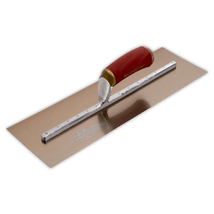 Marshalltown PermaShape Glättkelle, gebogene Form, aus Goldstahl, perfekt für Verputzer und Gipser,