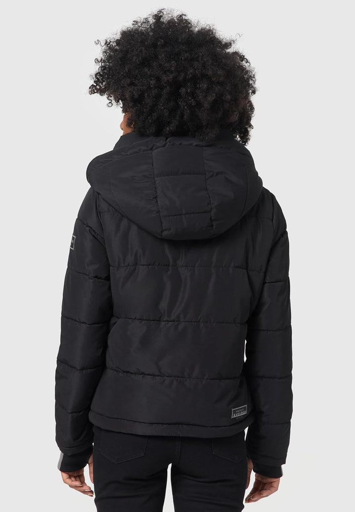 Navahoo Damen Winterjacke Steppjacke warm mit Abnehmbarer Kapuze und Kunstfellkragen Mit Liebe XIV X