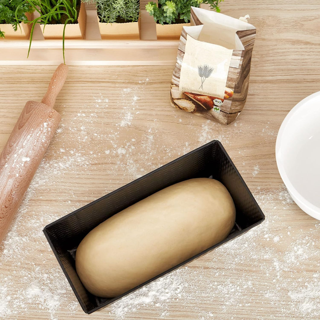 Grizzly Brotbackform, Kastenform 30 x 15 cm, sauerteigbeständig, antihaft, hoher Rand, Kastenbackfor