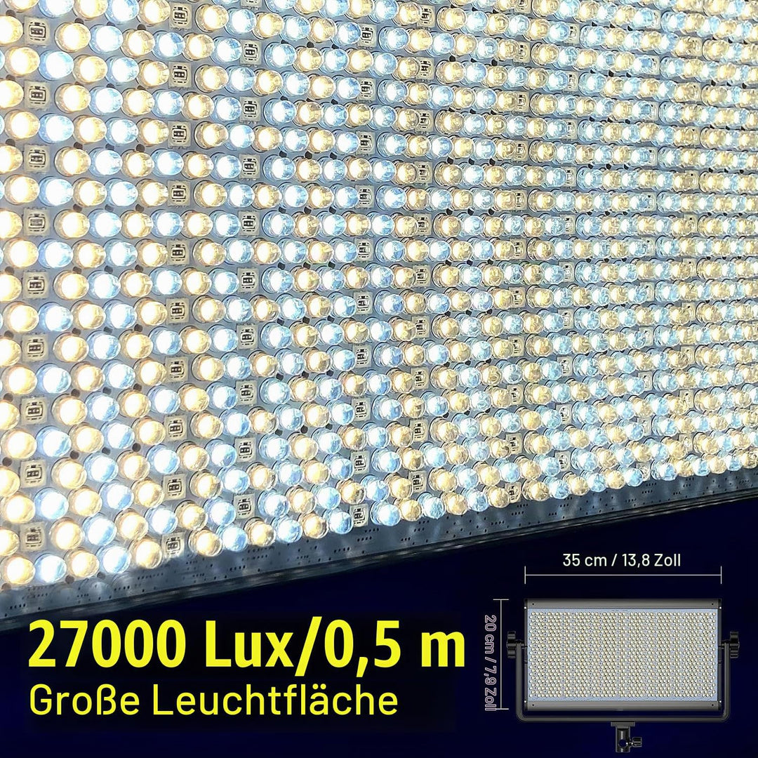 GVM RGB LED Videoleuchte LED, 75W LED Video Beleuchtung mit 8 Lichtszenen, LED Studiolicht Fotografi