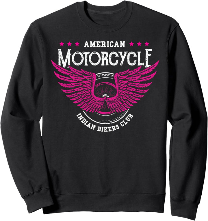 Motorrad Gang: American Motorcycle India... Motorrad Sprüche Sweatshirt
