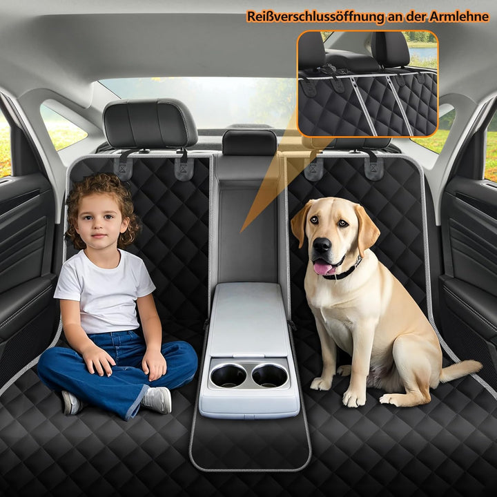 Alfheim Hundedecke Auto Rückbank für Hunde, Wasserdichter Rutschfester Autositzbezüge Autodecke Hund