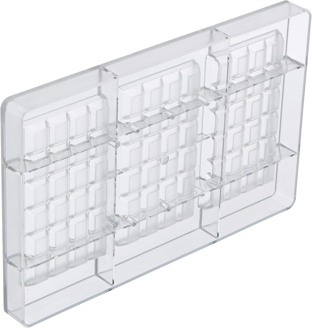 Decora 0050147 SCHOKOLADENFORM TAFEL 100 G 127 X 72 X 11 H MM, Polycarbonate, Durchsichtig, Durchsic