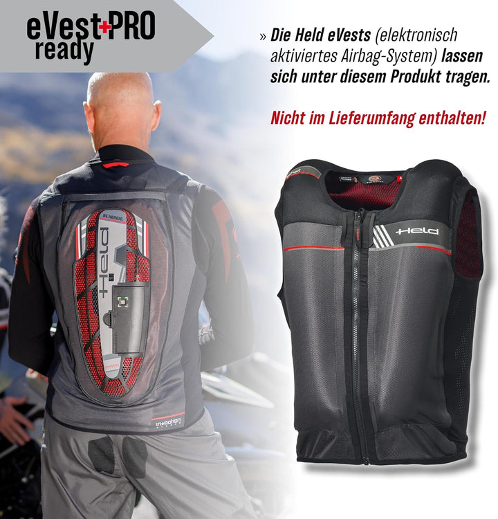 Held Lumberjack II Motorrad Textiljacke Schwarz/Gelb L