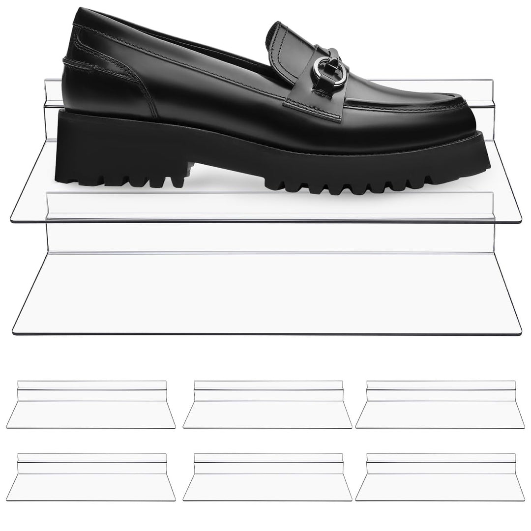 MAGICLULU 8 Stück Transparentes Schuhdisplay Lamellenwandregal Wandregal Für Schuhe Klare Schuhablag