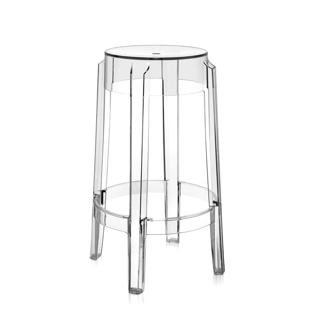 Kartell Charles Ghost, Hocker Medium, H. 65 cm, Glasklar, 2er-Satz H. 65 Glasklar, H. 65 Glasklar