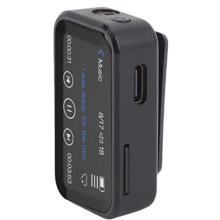 Jectse 32 GB MP3 Player mit Bluetooth, Tragbare MP3 Player mit Rückenclip, 1,47 Zoll Voller Touchscr