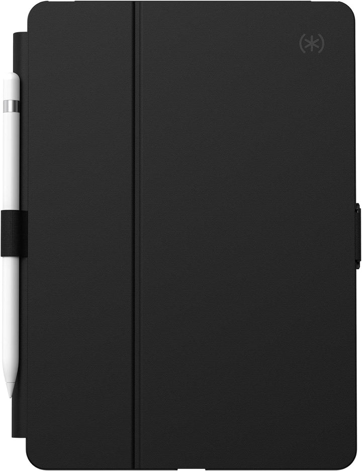 Speck-Produkte Balance Folio iPad (2019-2021) Schutzhülle und Ständer, Schwarz/Schwarz, Schwarz