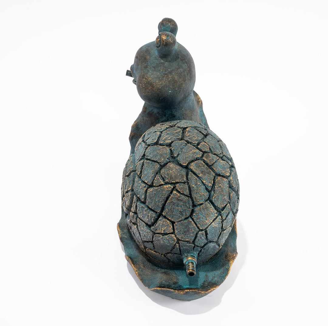 Esotec Wasserspeier-Schnecke Emilius, Einzelfigur mit Schlauch, Teichfigur, Brunnenfigur, Wasserspie