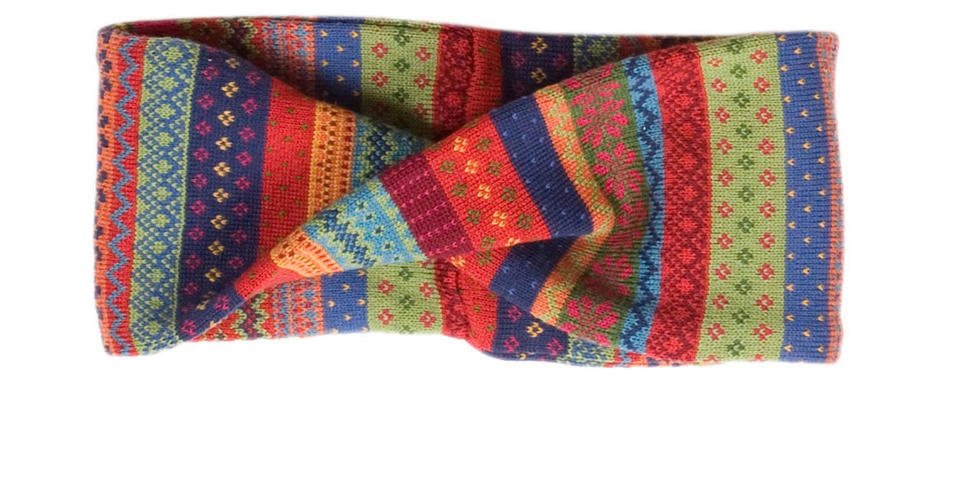 Invero, Merino Stirnband Tara, 100% Wolle (Knall-bunt), Knall-bunt