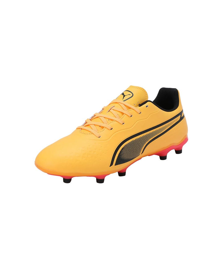 PUMA Unisex King Match Fg/Ag Soccer Shoe, 39 EU Sun Stream Puma Black Sunset Glow