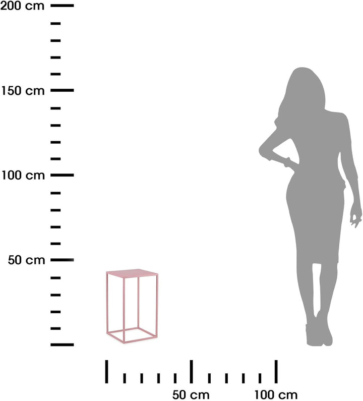 HowHomely Blumenständer Metall Rosa 40 cm Hoch - Solider und Robuster Blumenhocker Metall - Pflanzen