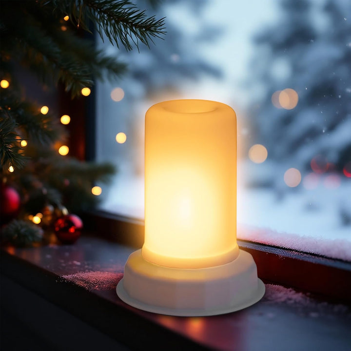 LED Flammenlicht warm weiss mit Flacker Effekt und Timer - 4er Set - Kerzenlicht mit Flammeneffekt 1