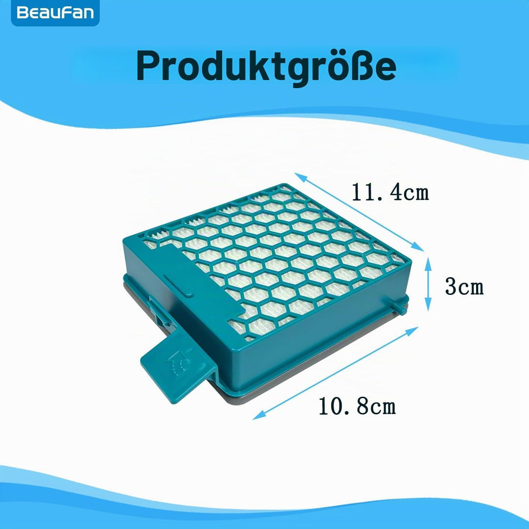 4 Stück HEPA-Filter, Kompatibel mit Miele Boost CX1 Staubsauger Active, PowerLine, Parquet PowerLine
