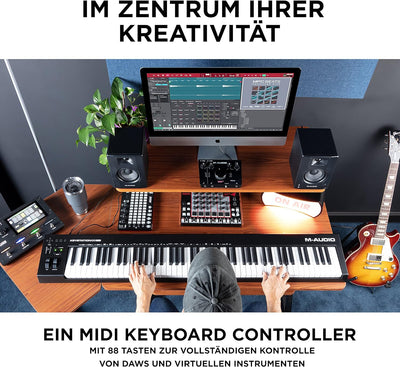 M-Audio Keystation 88 MK3 – MIDI Keyboard Controller mit 88 halbgewichteten Tasten für die Kontrolle