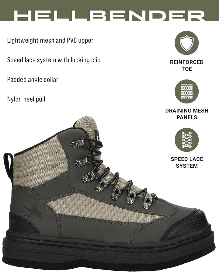 frogg toggs Hellbender Watstiefel Herren Hellbender Watstiefel 12 Grün Silber Schwarz