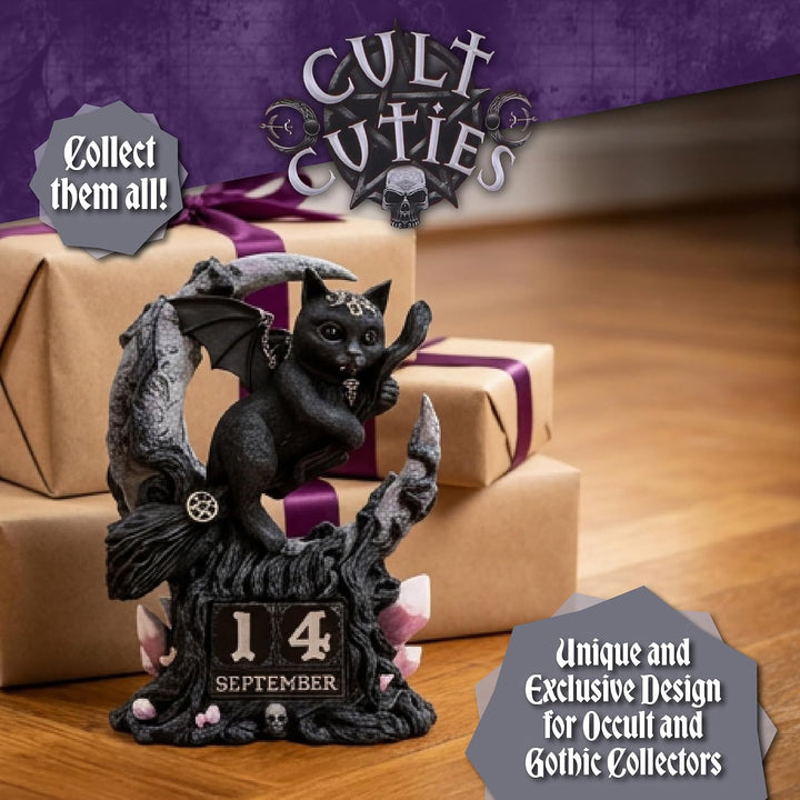 Nemesis Now Cult Cuties Malpuss Ewiger Kalender – handbemalter Gothic-Hexerei-Schreibtischkalender a