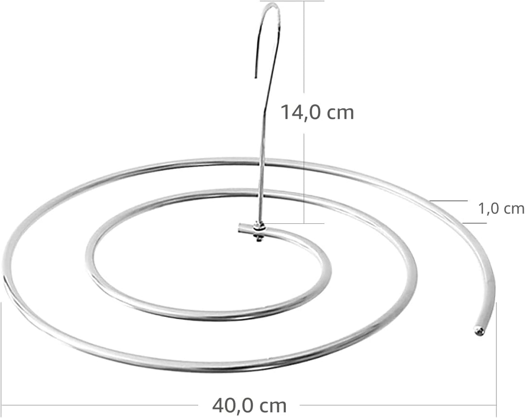 【2er-Pack】 Waikas Spiral-Blechaufhänger aus 304 Edelstahl, platzsparende Kleiderbügel für Laken, Tag