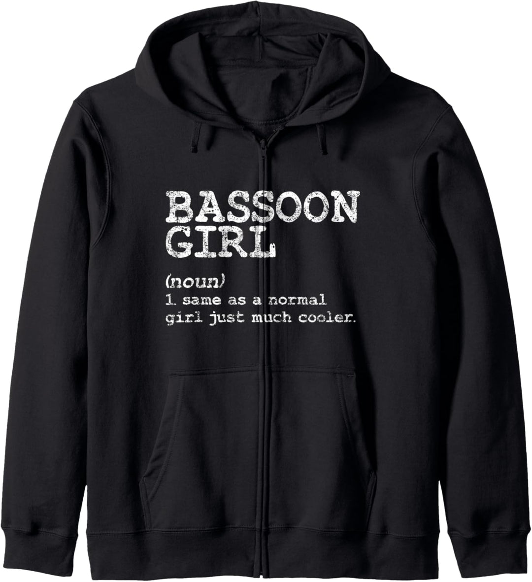 Fagott Mädchen Definition Fagottist spielen Orchestermusik Kapuzenjacke