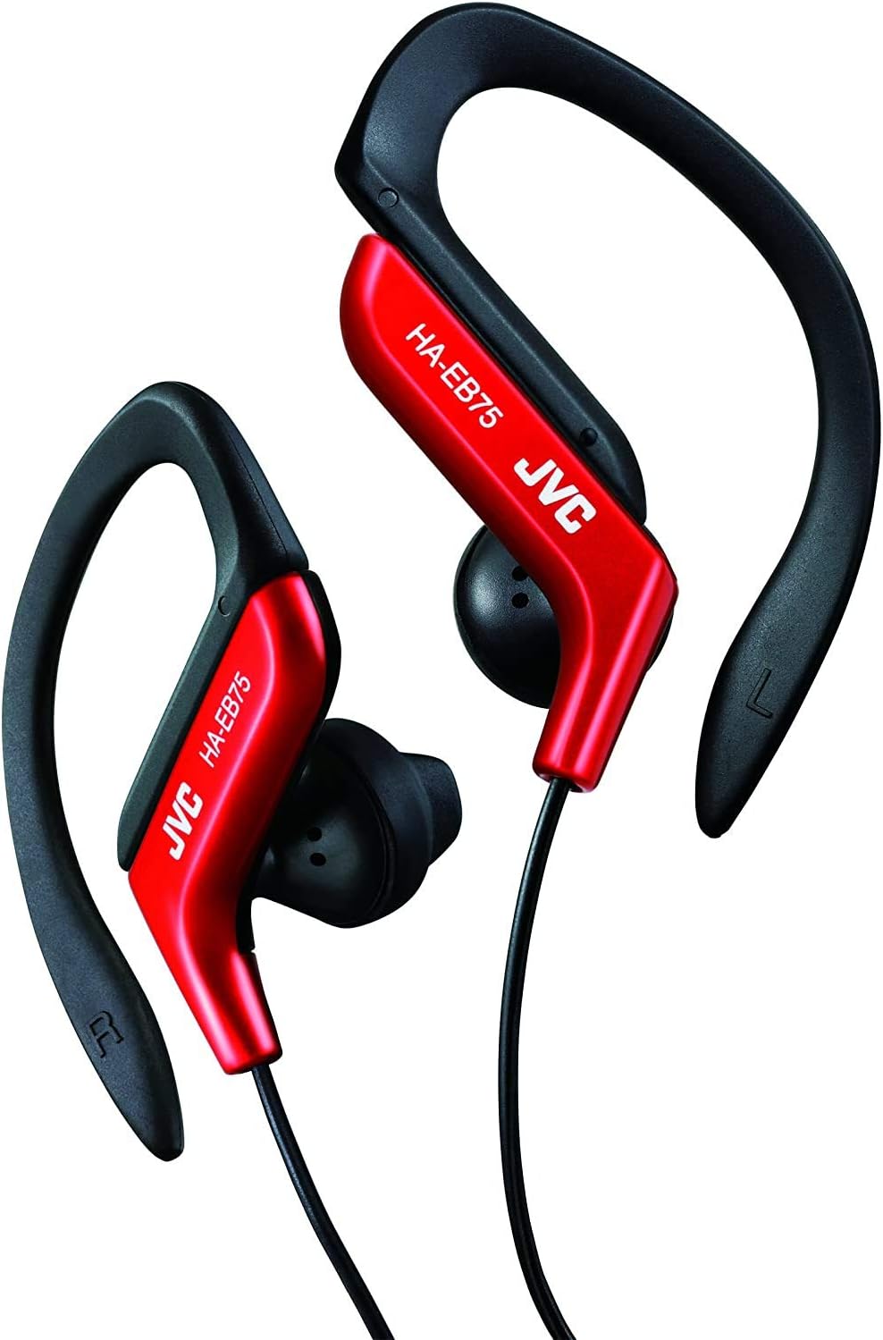 JVC HA-EB75-RN-U Sportkopfhörer mit verstellbarem Haken, 5-fache Einstellung, spritzwassergeschützt,