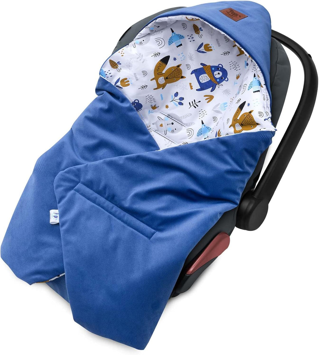 Pepi Babydecke 90×90 cm - Einschlagdecke Babyschale Baumwolle - Babyschale Decke Winter - Decke Baby
