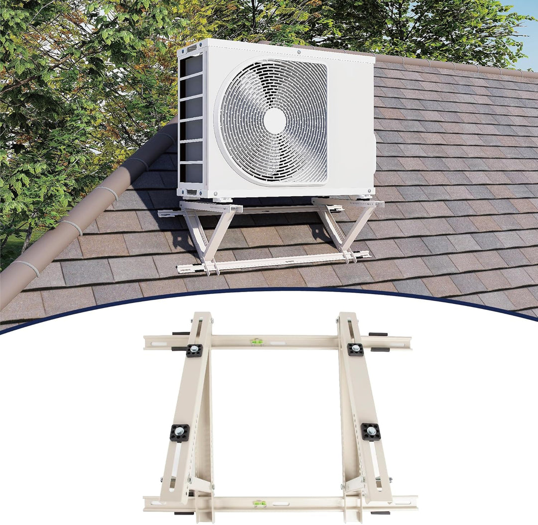 Wostore Universal Dachkonsole für Split Klima Klimaanlage, Klimaanlagen Dachhalterung 10° - 45° vers