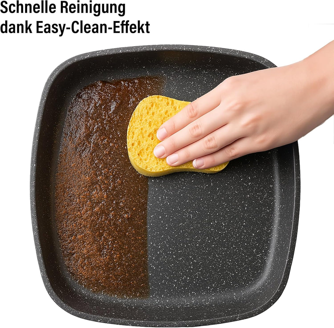 STONELINE® Grillpfanne 16 x 16 cm, mit 2 Ausgüssen 16 cm Classic, 16 cm Classic