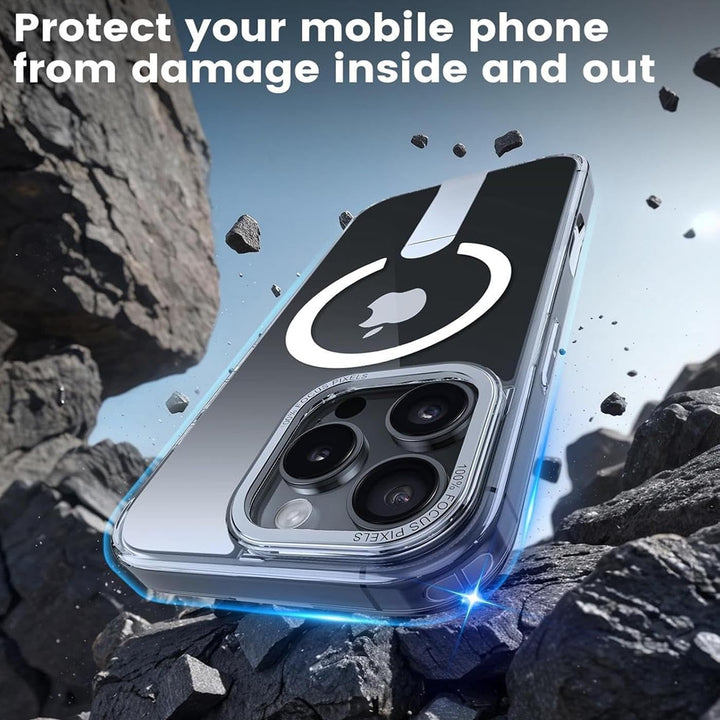 Verco Handyhülle für iPhone 13 Pro Max Hülle, Kompatibel mit Magsafe Metall Ständer Magnetisch Kamer