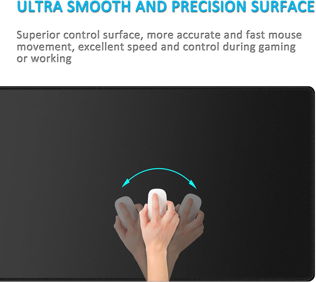LL-COEUR XXL Schwarz Mauspad Gaming Mouse Mat Laptops Schreibtischunterlage Desk Pad (900 x 500 x 3