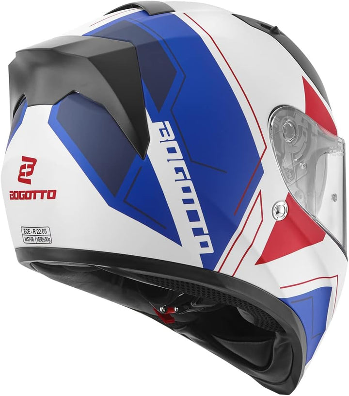 Bogotto V128 Strada Helm, XL blau/rot/weiß
