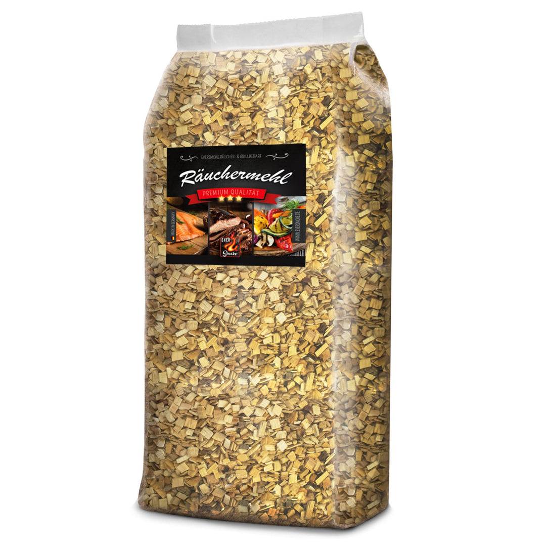 Eversmoke 15kg Premium Räuchermehl & Räucherchips aus Buche - Verschiedene Körnung - zum Heissräuche