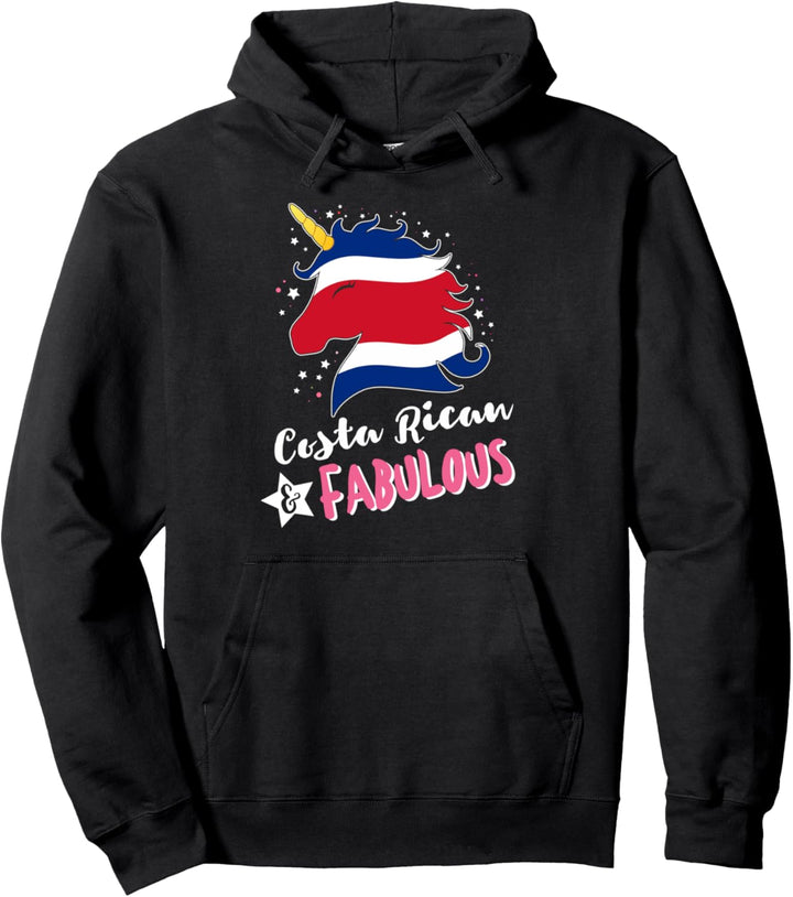 Costa-ricanisches Einhorn Costa Rica-Flagge Pullover Hoodie