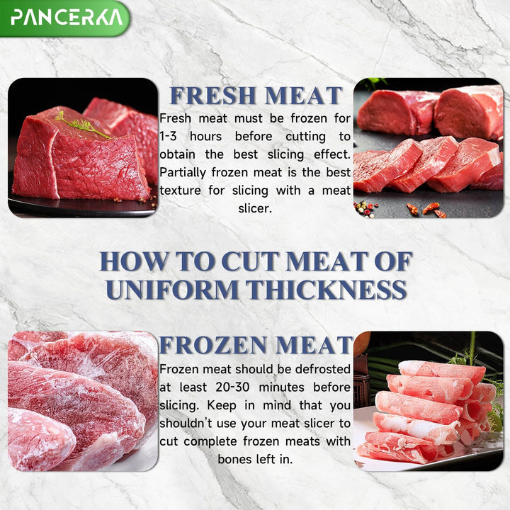 1PC Meat Slicer, 200W Electric Deli Food Slicer, 0-15mm Adjustable Thickness, Suitable for Home and