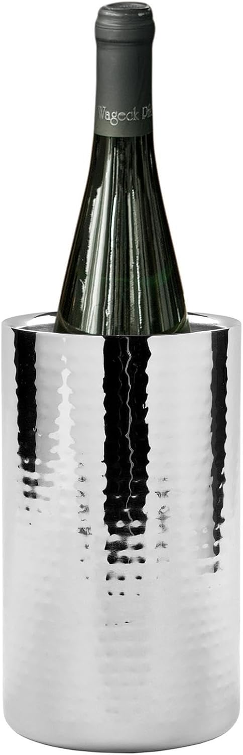 Fink 105002 KALAS Sektkühler/Weinkühler, Edelstahl, Silber, 19 x 11.5 x 19 cm,