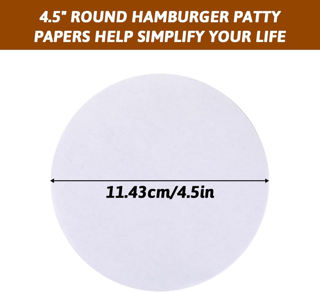 500 Stück Burger Papier Antihaft Burgerpapier Rundes Backpapier, Antihaftbeschichtetes Pergamentpapi