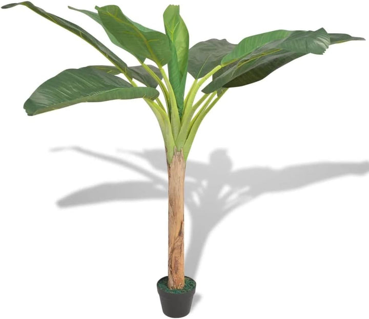 vidaXL Künstlicher Bananenbaum mit Topf Kunstpflanze Dekopflanze 150 cm Grün Bananenbaum/150 cm, Ban