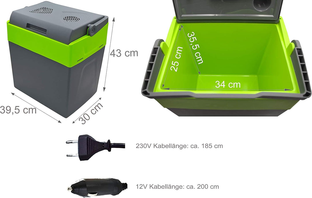 30 Liter 2in1 Kühlbox | Elektrische Kühlbox | Kühltasche | Isoliertasche | Thermobox | Warmhaltebox