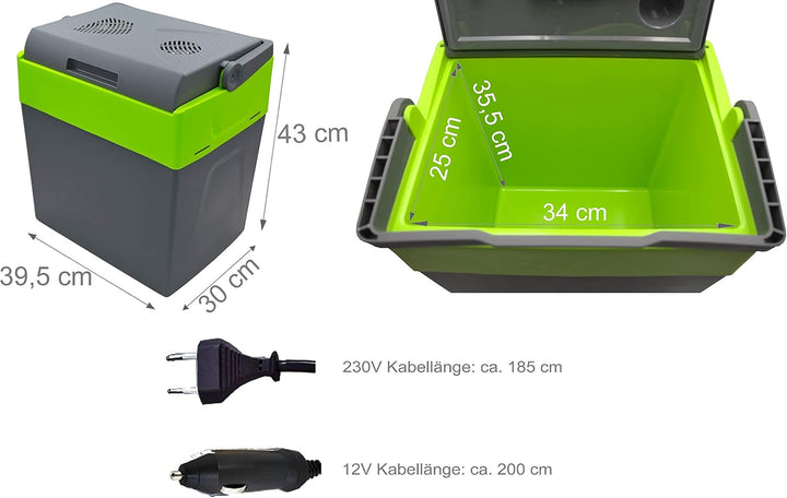 30 Liter 2in1 Kühlbox | Elektrische Kühlbox | Kühltasche | Isoliertasche | Thermobox | Warmhaltebox